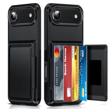 Imagem de LeYi Capa carteira para iPhone-17-Air: com suporte para cartão de crédito i Phone 17air Funda para iPhone17 Air Walli Slot para cartão de proteção de grau militar resistente à queda resistente