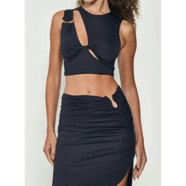 Imagem de Top Slim Com Recortes Colcci Cor:;Tamanho:M-Feminino