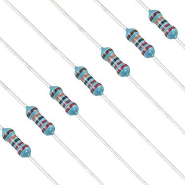 Imagem de YOKIVE Resistor de 100 peças de 220K Ohm, 1/4W (0,25W) Resistor fixo de filme de metal, resistores de tolerância +/-1%, certificado ROHS