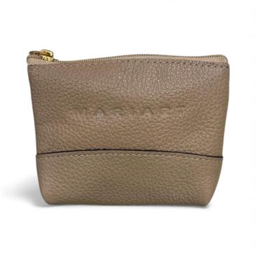 Imagem de Porta-moedas Feminino De Couro Legítimo Mariart Pn10 Nude Croco-Feminino