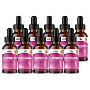 Imagem de Kit Com 10 - Vitamina B12 Em Gotas 30ml Celliv-Unissex