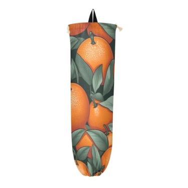Imagem de Dispensador de saco plástico laranja, suporte de saco de plástico, suporte de saco plástico para armário