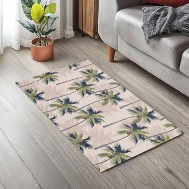 Imagem de Tapete de banho antiderrapante Welcome 50,8 x 81,3 cm, coqueiro, planta tropical, interior, cozinha, tapete de chão, palmeiras, palmeiras, absorção de água, tapete de entrada, decoração de casa