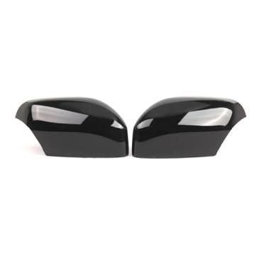 Imagem de Tampa do espelho retrovisor da porta lateral do carro, compatível com volvo xc70 xc90 2007-2014, preto brilhante, substituição, tampa da carcaça do espelho(Black Pair)