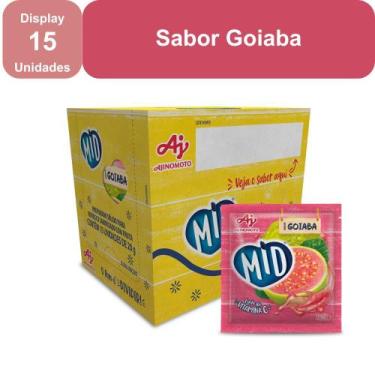 Imagem de Kit Refresco em Pó MID Sabor Goiaba Com 15 Unidades de 20g
