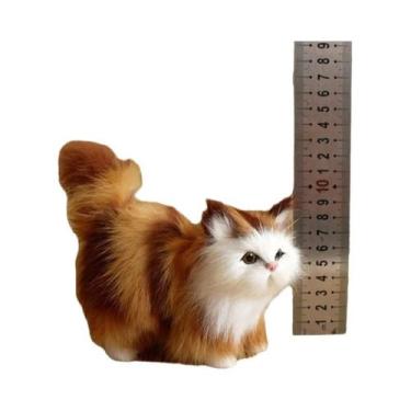 Imagem de Modelo De Gato De Pelúcia Fofo Para Meninas, Brinquedo Realista De Ani