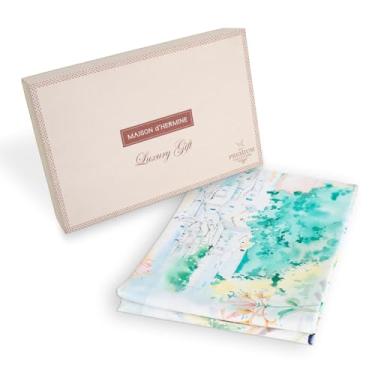 Imagem de Maison d' Hermine Toalha de mesa retangular premium 100% algodão penteado, toalha de mesa reutilizável decorativa para sala de jantar, casa de fazenda, casa, festa, festa e casamento - Luberon