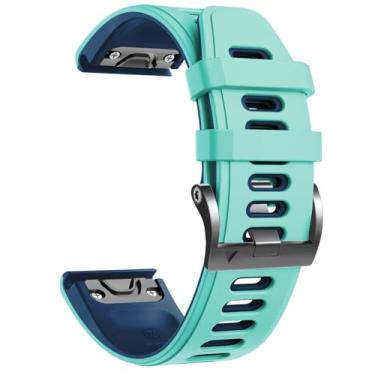 Imagem de DFAMIN Pulseiras esportivas de silicone para Fenix 7X para Fenix 5X/5X Plus/Fenix 6X/Fenix 6X Pro/Fenix 3/Fenix 3 HR/Descent MK1/D2 Delta PX/D2 Charlie Pulseira de relógio inteligente, One Size, Ágata