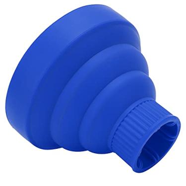 Imagem de Generic Difusor de Secador de Cabelo Dobrável Difusor de Sopro Portátil de Silicone para Cachos de Longa Duração Adequado para Secador de Cabelo de 4-5 Cm para Estilo de Encaracolado (Azul)
