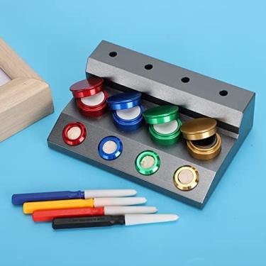 Imagem de KIMISS Conjunto de Ferramentas Lubrificador de Relógio de 4 Pratos para Reparo de Relógio - Canetas Lubrificadoras e Copo de Armazenamento para Relojoeiros