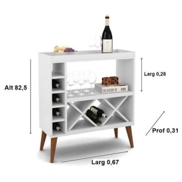 Imagem de Aparador Adega Malu Ambiente Retro Pés Palito Decore Cores - JM Casa d