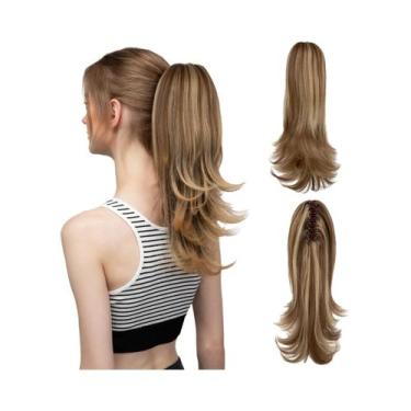 Imagem de Extensões De Cabelo Sintético Em Rabo De Cavalo Com Clipe De 14 Polega