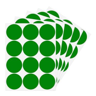 Imagem de Ouzoustate Adesivos verdes de 5 cm grandes adesivos coloridos grandes removíveis à prova d'água redondos etiquetas circulares fáceis de retirar para caixas, 240 peças (verde, 5 cm)