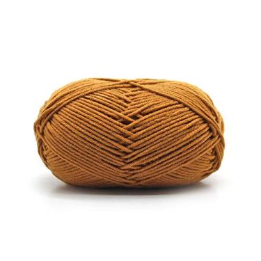 Imagem de Fio de Algodão Leite Macio Grosso Lã para Crochê e Tricô Artesanato DIY Tricotado à Mão Suéter Chapéu Cachecol Sapatos Feltro com Agulha Molhado Fiação Tecelagem