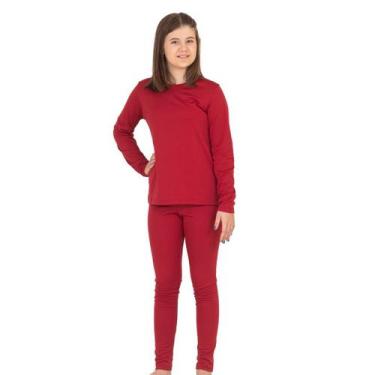 Imagem de Conjunto Térmico Blusa Manga Longa e Legging Flanelada Segunda Pele Fr