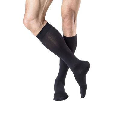 Imagem de Meia Panturrilha (3/4) Masculina Sigvaris Actitud 15-20 mmHg Preta Tamanho Grande