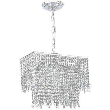 Imagem de Lustre Finesse com Base Pendente e Adornos em Acrílico de Alto Brilho 