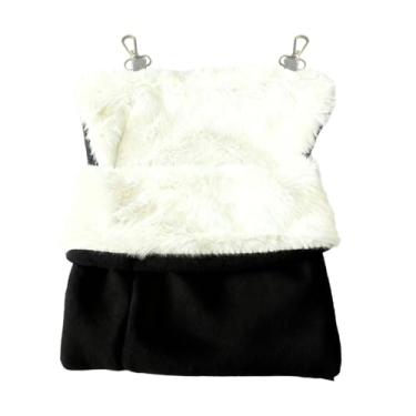 Imagem de KiBcsLic Saco de dormir para petauro-do-açúcar, tipo rede, para hamster, respirável, para pendurar na gaiola ou em outros pequenos animais, Preto