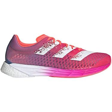 Imagem de adidas Tênis de corrida feminino Adizero Pro, Rosa sinal/branco nuvem/rosa choque, 45