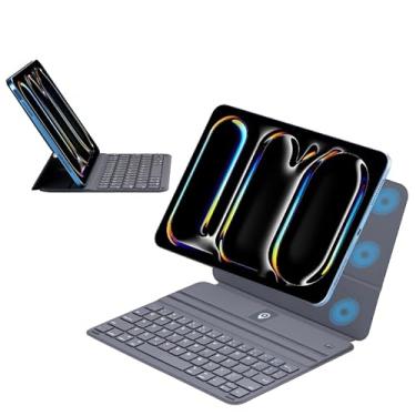 Imagem de Teclado Smart para iPad A16 11ª Geração (Modelos A2696/A2757/A2777),Compatível com iPad 10ª Geração 10.9" Polegadas 2022 (A3354/A3355/A335) (Cinza)