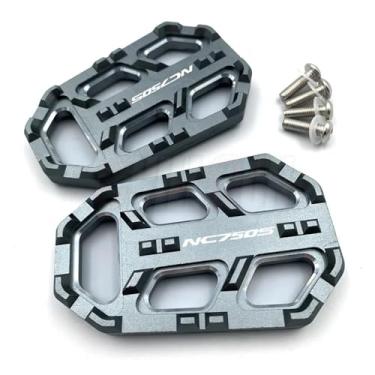 Imagem de Anti-derrapante Pedaleira frontal cnc, apoio para os pés, ampliador de pedal para nc750s nc750 s NC-750S NC750-S 2014-2020(Titanium)