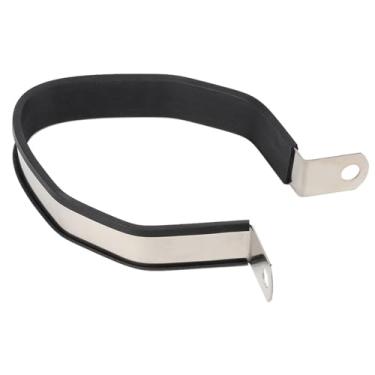 Imagem de Vroomoto Suporte de montagem de tubulação silenciador de gás de escape de aço inoxidável, fácil de instalar na maioria das motocicletas com estabilidade, adequado para fixação