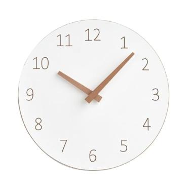 Imagem de Relógio de parede nórdico moderno simples relógio de parede adequado para casa, sala de estar, quarto, escritório, escritório, relógio silencioso, relógio de parede para quarto (D)