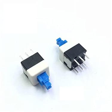 Imagem de Botão de interruptor de energia 10 peças interruptor sem travamento automático/travamento automático 5,8 * 5,8 7 * 7 8 * 8 8,5 * 8,5 mm Micro interruptor tátil de pressão interruptor de redefinição de