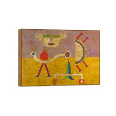 Imagem de Victor Brauner Famosa pintura em tela de arte de parede pronta para pendurar sem título 14 imagens em moldura de madeira para decoração de sala de estar 40 x 55 cm 16 x 22 pol