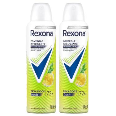 Imagem de Kit Desodorante Aerosol Rexona Erva Doce Feminino 150ml - 2 unidades