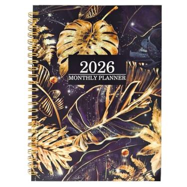 Imagem de KAFENDA Agenda 2026 semanal e mensal de janeiro a dezembro, livro de compromissos com bolso, abas, capa dura, 16,3 cm x 21,6 cm (cor F)