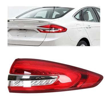 Imagem de HECASA Luz traseira compatível com Ford Fusion 2017-2019 Lâmpada de freio traseira traseira lente vermelha do lado direito do passageiro substituição para FO2805118 HS7Z13404J