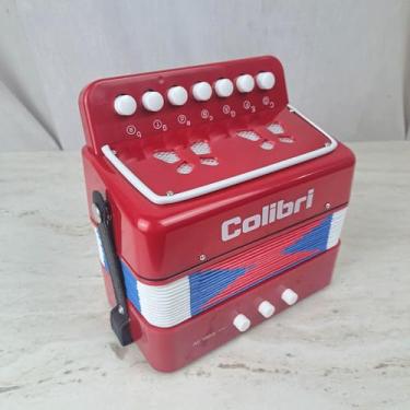 Imagem de Brinquedo Mini Acordeão Sanfona Gaita Colibri Infantil Vermelha