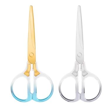 Imagem de Honagu Tesouras, tesouras de aço inoxidável de acrílico transparente, tesouras profissionais de escritório para casa, escola, escritório, faça você mesmo, corte de tecido de costura, uso geral, 2