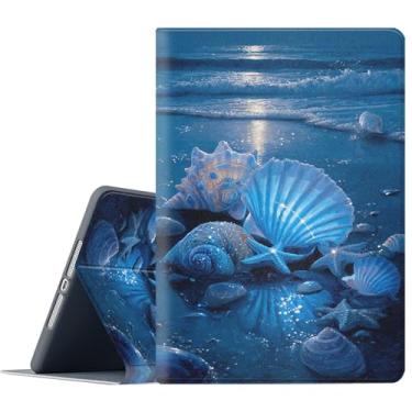 Imagem de FGDRFGRW Capa para Samsung Galaxy Tab A11/A9 de 8,7 polegadas 2025/2023, suporte ajustável, função despertar/hibernar, capa de proteção de corpo inteiro – capa de luar