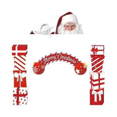 Imagem de Banner De Porta Feliz Natal Decoração Suspensa Para Casa Caixa De Pres