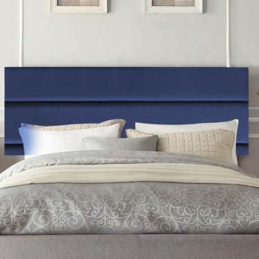 Imagem de Painel Estofada Argentina 90cm Solteiro Para Cama Box Quarto Suede Azul Marinho - Gat Magazine