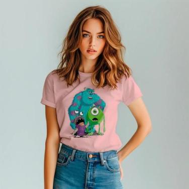 Imagem de Camisa Camiseta Feminina Monstros SA Animação Disney Pixar Algodão Con