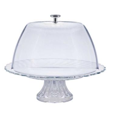 Imagem de Boleira com Pé e Tampa de Vidro 23cm - Ruvolo 