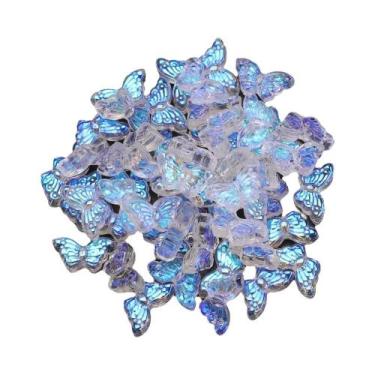 Imagem de Pingentes De Borboleta De Cristal Multicoloridos 8x15mm 50 Peças, Cont