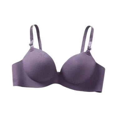 Imagem de Sutiã Bralette Feminino Sem Costura Push up Respirável Sem Aro Copa 34
