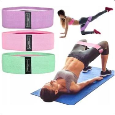 Imagem de Kit com 3 Mini Bands Elásticas para Fortalecer Glúteos - FACILITA