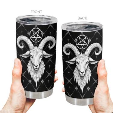 Imagem de Caneca de viagem Oasisdream Tumbler 600ml de aço inoxidável com tampa