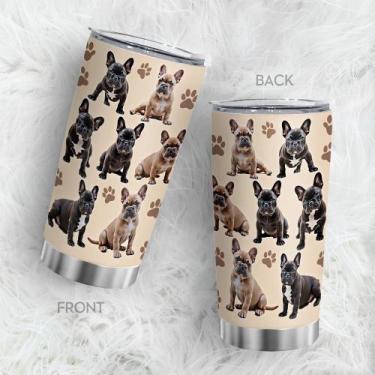 Imagem de Caneca de café Tumbler Oasisdream 600 ml com estampa de cachorro
