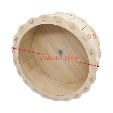 Imagem de Roda De Exercício Silenciosa Criativa De Madeira Maciça Para Hamster G