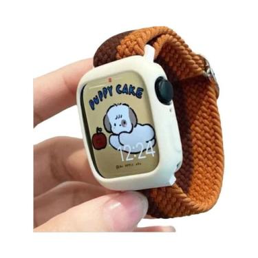 Imagem de Pulseira De Nylon Trançada Coreana Fofa Para Apple Watch Compatível Co