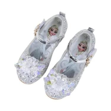 Imagem de Sapatos De Cristal Com Strass Da Princesa Disney Frozen Para Meninas T