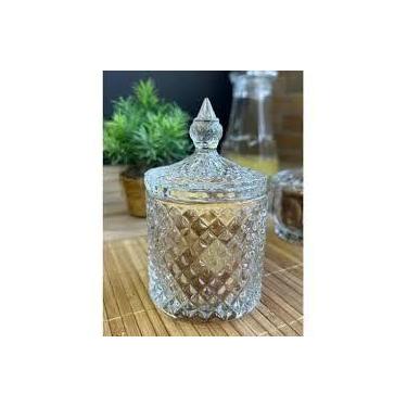 Imagem de Kit 8 Bomboniere Potiche Baleiro Pote Vidro Porta Joias Decorativo Doc