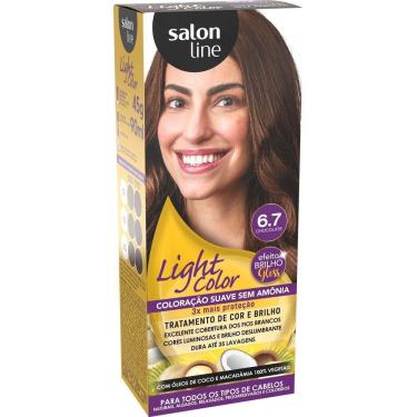 Imagem de Coloração Creme 6.7 Chocolate 135ml Salon Line Light Color Sem Amônia Vegano