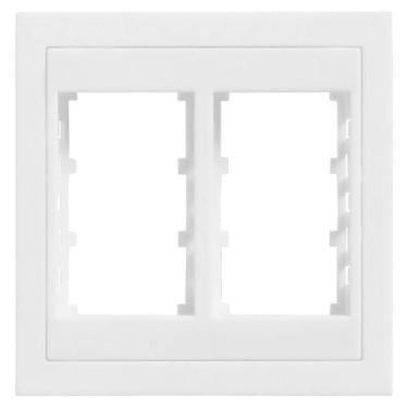 Imagem de Placa 4x4 Para 6 Módulos com Suporte Cinza Fosco Ekc30000-40 Dicompel 